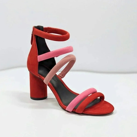 NWOB Rebecca Minkoff Women's Andree Suede Color-Block Sandals Size 6.5 MSRP $165 - Picture 2 of 9